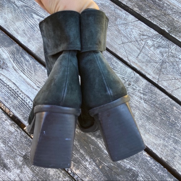 Nine West y2k era black suede heeled boots 6.5 - Picture 7 of 10